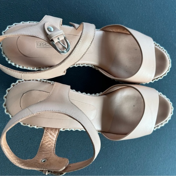 Rachel Comey Light Brown Beige Tan Platform Leather  Clog Heels One Strap size 9 - Picture 4 of 8